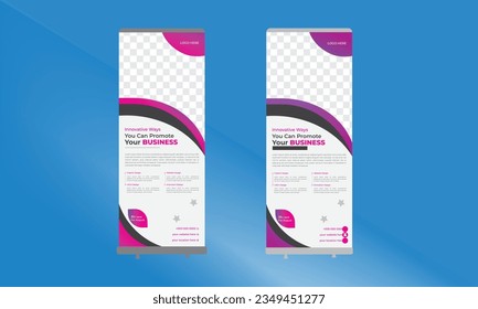 Plantilla moderna de banner roll up, plantilla Standee, plantilla de banner X, banner Banner Colorful Stylish Creative Corporate Roll up Banner Signage Template for Advertising and Multipurpose Use.