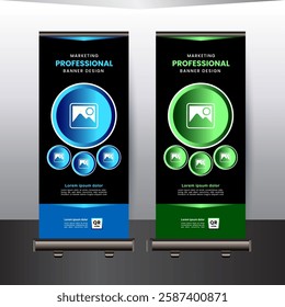 Modern Roll up banner unique design template