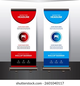 Modern Roll up banner unique design template