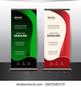 Modern Roll up banner unique design template
