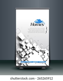 Modern Roll Up Banner Vector Design