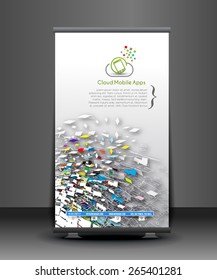 Modern Roll Up Banner Vector Design