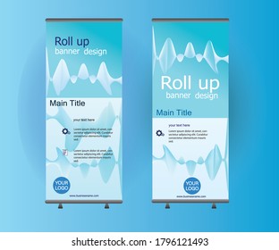 Moderne Roll-up-Banner-Vektorvorlage 
