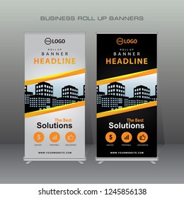 Modern Roll Up Banner.Vector Banner template design,for advertising