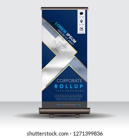 Modern Roll Up Banner.Vector template design,for advertising.vector illustration