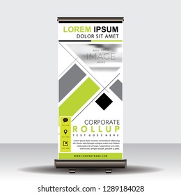 Modern Roll Up Banner.Vector template design,for advertising.vector illustration