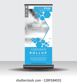 Modern Roll Up Banner.Vector template design,for advertising.vector illustration