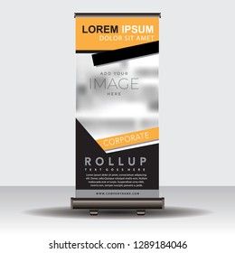 Modern Roll Up Banner.Vector template design,for advertising.vector illustration