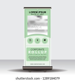 Modern Roll Up Banner.Vector template design,for advertising.vector illustration