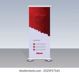 Modern roll up business banner design vertical template and x banner design