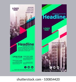 Modern Roll up layout template. flag flyer banner backdrop design. vector illustration background