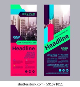 Modern Roll up layout template. flag flyer banner backdrop design. vector illustration background