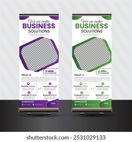 modern roll up standee banner template 