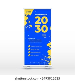 modern roll up standee cover banner for business branding vector