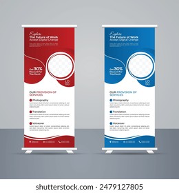 Moderna Plantilla roll up para empresas