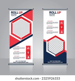 Modern Roll up,  pull up, x banner standee design template