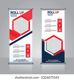Modern Roll up,  pull up, x banner standee design template