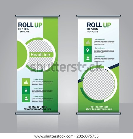 Modern Roll up,  pull up, x banner standee design template