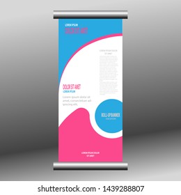 Modern roll-up banner. Background abstract. vector dsign.