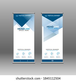 Modern roll-up banner. Background abstract. vector design.