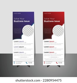 Modern Roll-Up Banner Corporate Layout Template Design