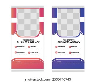 Modern Roll-up Banner design and editable file