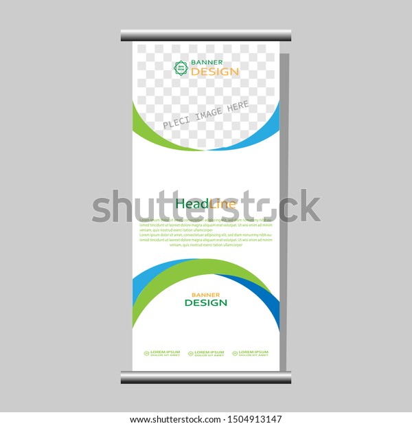 Modern Rollup Banner Design Graphic Template Stock Vector Royalty Free