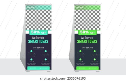 Modern rollup banner design template 