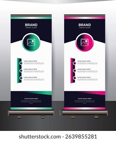 Modern rollup banner design template
