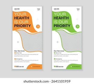 Modern roll-up banner and DL flyer design template