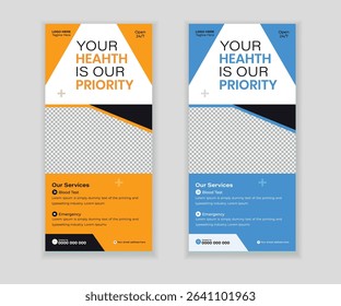 Modern roll-up banner and DL flyer design template