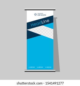 modern roll-up banner. graphic template banners for exhibitions. layout. seminar. marketing. demonstration. vertical promo banner. vector. eps 10