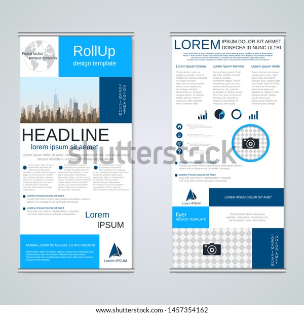 Modern Rollup Business Banners Twosided Flyer Stock Vector Royalty Free