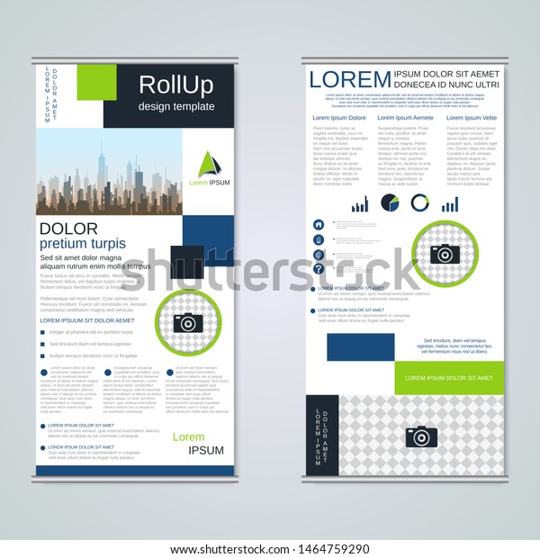 Modern Rollup Business Banners Twosided Flyer Stock Vector Royalty Free