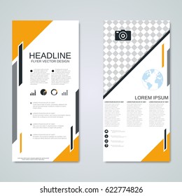 Modern roll-up business banners vector design template