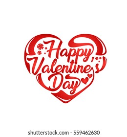 Modern Romantic Happy Valentine Card, Suitable for Invitation, Web Banner, Social Media, and Other Valentine Related Occasion