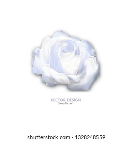Modern romantic isolated bright abstract rose on white background. Rose flower vector icon logo template. Template for your business. Creative abstract colorful concept - vector graphics