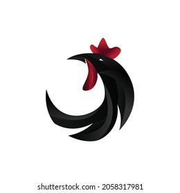 Concepto moderno de diseño de logotipo de gallos