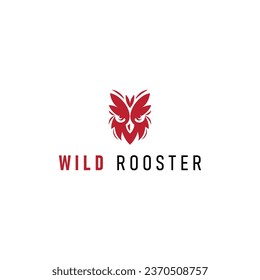 Modern rooster logo design template. hot symbol vector icon illustration,  fast food restaurant app icon