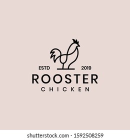 Modern rooster  logo Premium Vector