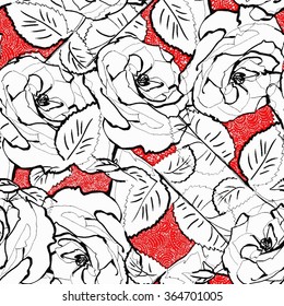 modern roses pattern