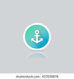 Modern Round Anchor Icon