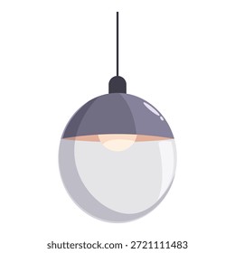 Lâmpada de teto redonda moderna iluminando um espaço, criando um ambiente quente e convidativo