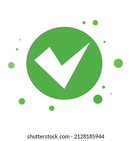 Modern round check mark icon. Success or completion. Vectors.