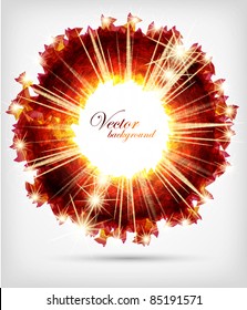 Modern round color background with glowing lights