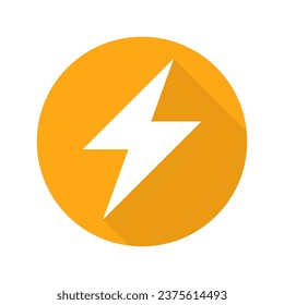 Modern round electricity icon. Vector.