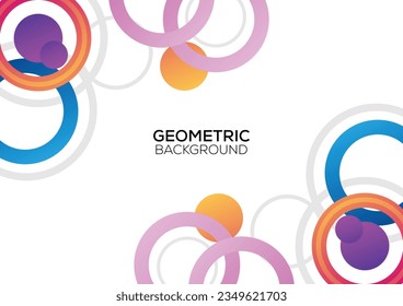 color de gradiente de diseño de fondo geométrico redondeado moderno
