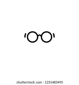 Modern round glasses icon
