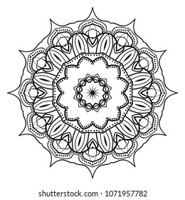Modern round lace pattern for paisley , circle background with floral style. vector illustration. purple color.