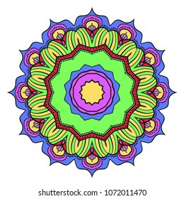 Modern round lace pattern for paisley , circle background with floral style. vector illustration. purple color.